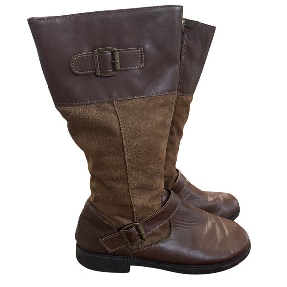 SOES BOOTS girls Faux Leather boots size 3 By Nine West - Picture 1 of 7